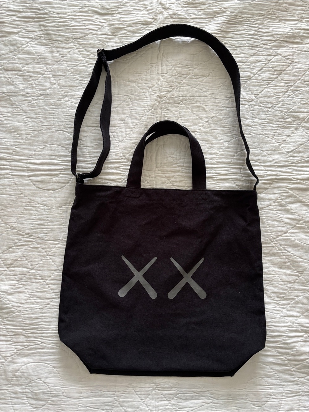 KAWS + Andy Warhol Canvas Tote